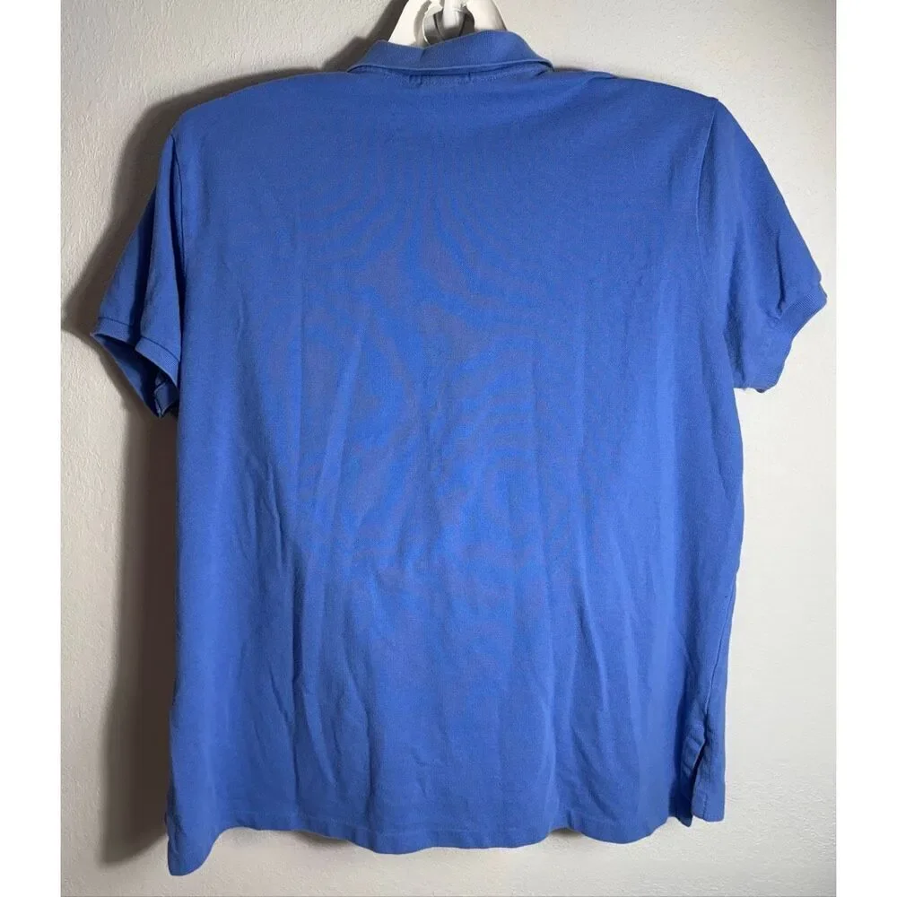 Polo Ralph Lauren Polo Shirt Mens XXL Blue Yellow Pony Short Sleeve Custom Fit